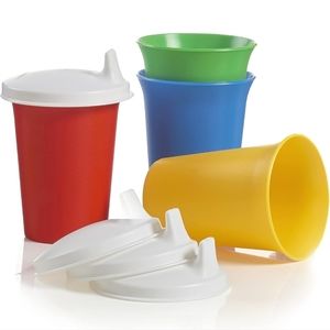 Tupperware Bell Tumblers With Domed Sipper Seals - set of 4 sippy cups